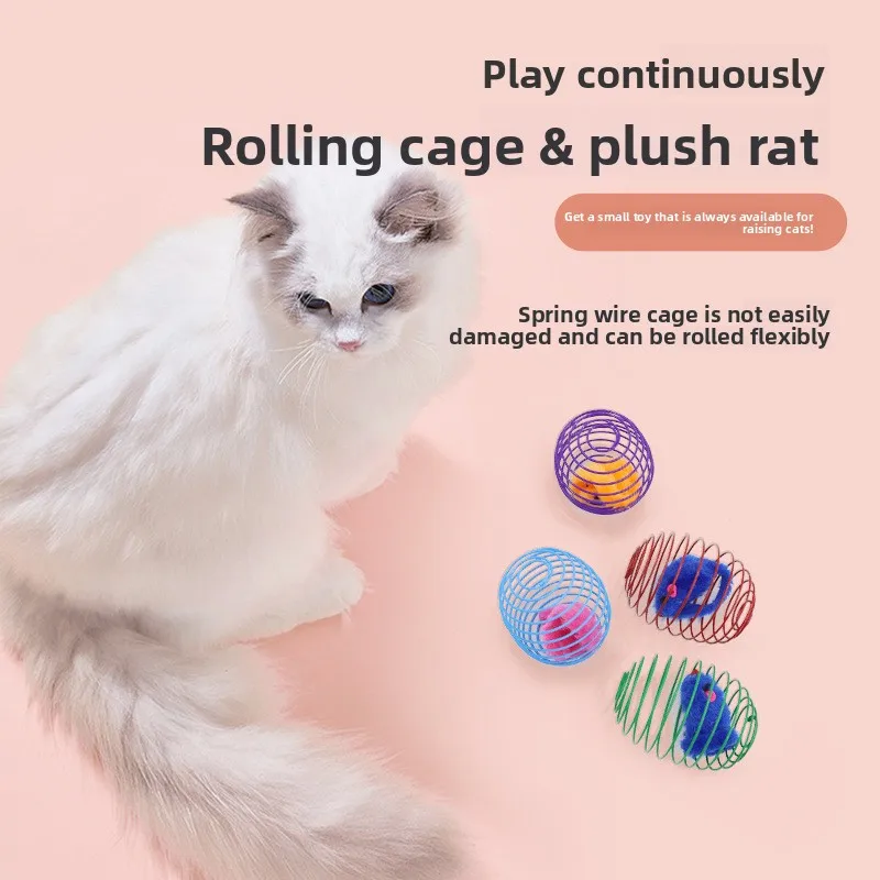 3PCS Cat Toys Spring Cage Mouse Rolling and Playing Non-stop Cat Interaction Self-hi Fun Fun Pet Toy Supplies
3PCS Cat Toys Spring Cage Mouse Rolling and Playing Non-stop Cat Interaction Self-hi Fun Fun Pet Toy Supplies