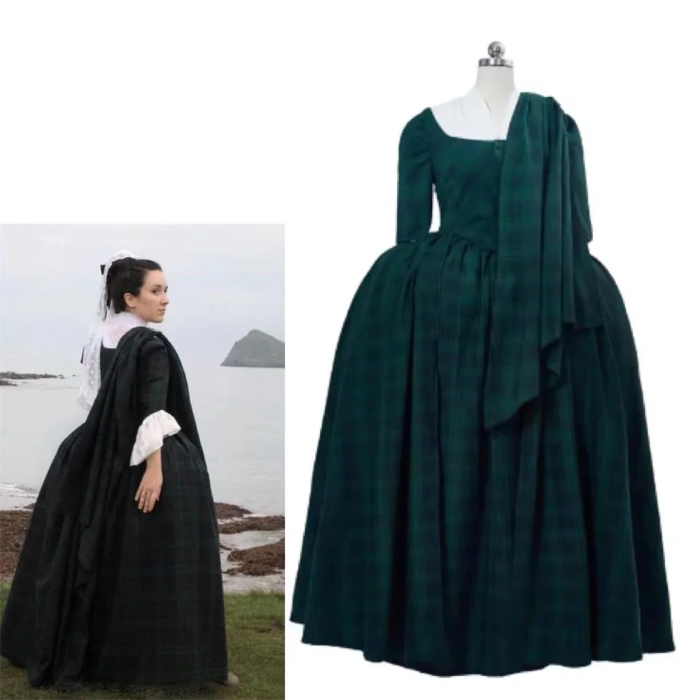 Костюм для косплея Outlander Claire Fraser, платье макси в клетку тартан, юбка, синее бальное платье в стиле рококо, колониальное платье
Костюм для косплея Outlander Claire Fraser, платье макси в клетку тартан, юбка, синее бальное платье в стиле рококо, колониальное платье
