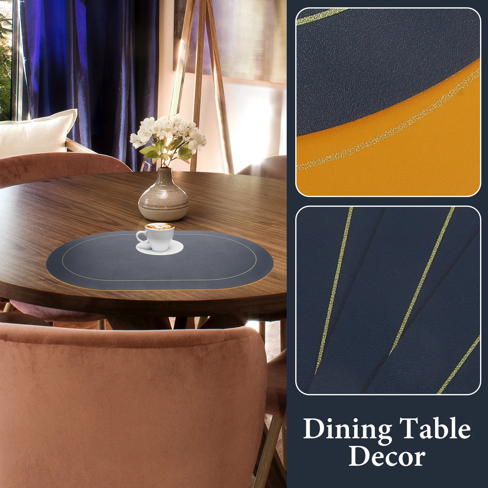 6Pcs PU Placemats Heat Resistant Table Mat for Dining Table Decor Modern Kitchen Placemat Simple Style Reusable Place
6Pcs PU Placemats Heat Resistant Table Mat for Dining Table Decor Modern Kitchen Placemat Simple Style Reusable Place