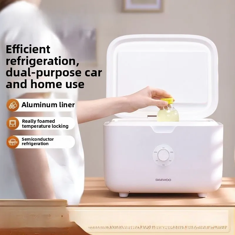 30W Mini Car Home Dual-purpose Refrigerator Semiconductor Refrigeration 358 * 297 * 248mm Aluminum Liner
30W Mini Car Home Dual-purpose Refrigerator Semiconductor Refrigeration 358 * 297 * 248mm Aluminum Liner