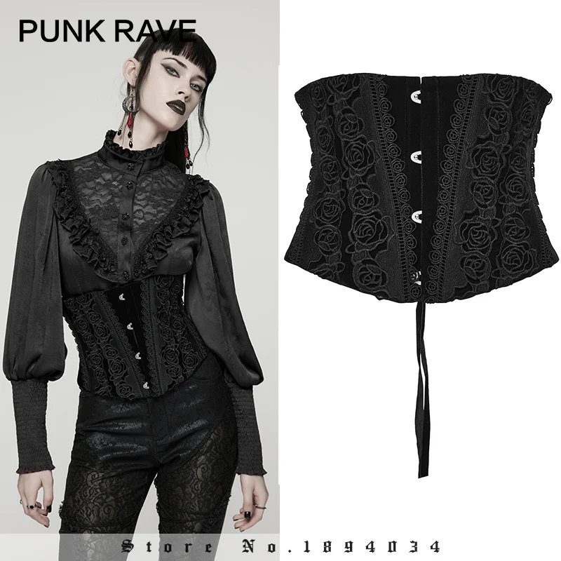 PUNK RAVE Women's Gothic Rose "V" Shape Romantic Elegant Corset Weft Plain Velvet Party Club Belts Women Accessories 2 Colors
PUNK RAVE Women's Gothic Rose "V" Shape Romantic Elegant Corset Weft Plain Velvet Party Club Belts Women Accessories 2 Colors