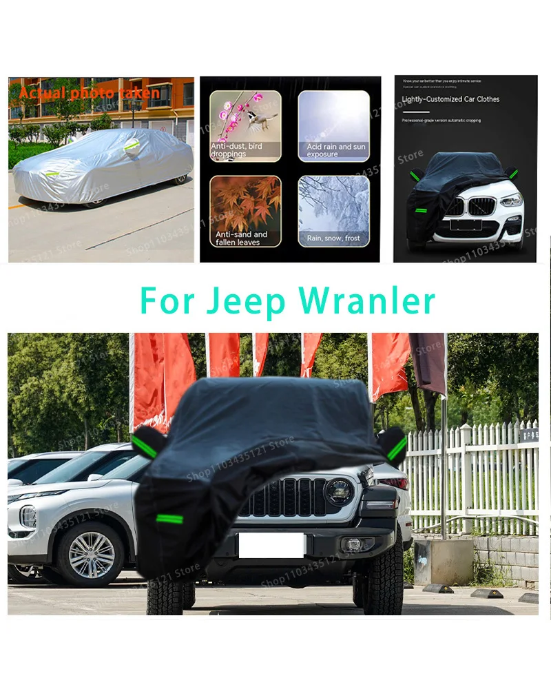 For Jeep Wranler body protection, anti snow, anti peeling paint, rain, water, dust, sun protection, car clothing
For Jeep Wranler body protection, anti snow, anti peeling paint, rain, water, dust, sun protection, car clothing