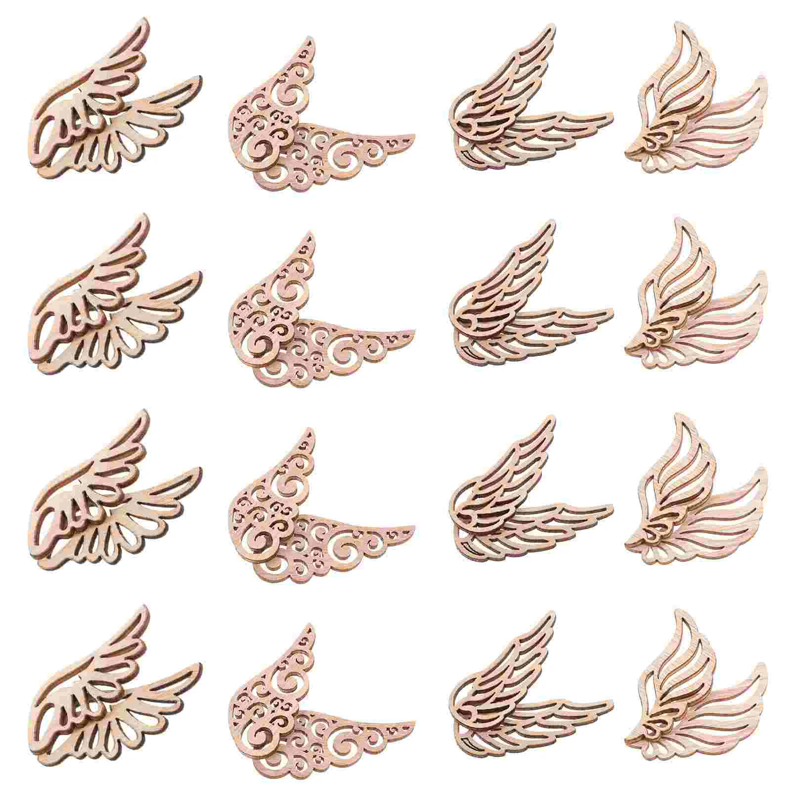 80 Pcs Wood Chip Patch Wings Slices Cutouts Wooden Craft Home Decor Pendant Unfinished Ornaments Child
80 Pcs Wood Chip Patch Wings Slices Cutouts Wooden Craft Home Decor Pendant Unfinished Ornaments Child