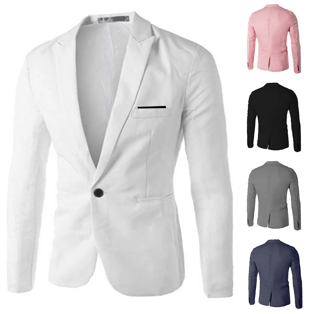 Men Formal Business Work Button Blazer Jacket Casual Slim Fit Suit Coat Tops Men's Clothing Blazer Fashion
Men Formal Business Work Button Blazer Jacket Casual Slim Fit Suit Coat Tops Men's Clothing Blazer Fashion