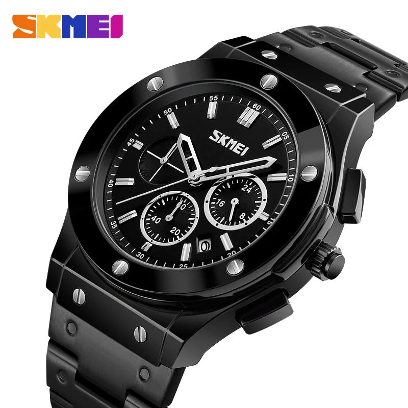 SKMEI 9157 Men's Watches Waterproof watch Stopwatch function Date Stainless Steel Leather Watch Business Watch For Men Gif
SKMEI 9157 Men's Watches Waterproof watch Stopwatch function Date Stainless Steel Leather Watch Business Watch For Men Gif
