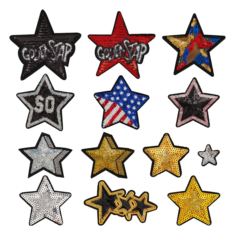 Sequin Star Embroidery Patch DIY T-shirt Backpack Hat Jeans Iron on Patches Decor Repair Accessories Stickers Sewing Appliques
Sequin Star Embroidery Patch DIY T-shirt Backpack Hat Jeans Iron on Patches Decor Repair Accessories Stickers Sewing Appliques
