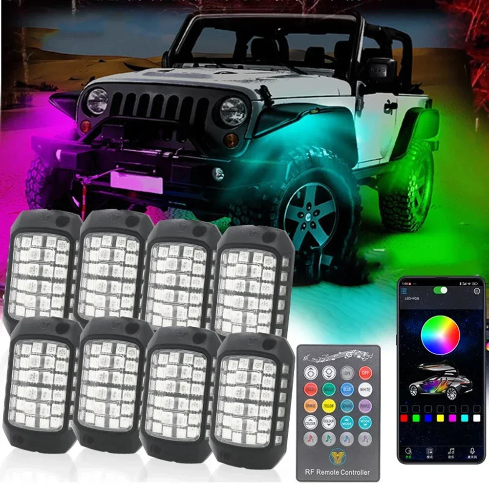 4/6/8pc RGB 3D Lights Kit Car Atmosphere Lamp For Offroad Truck SUV 12V ATV For Jeep Neon Underbody Underglow Trail Rig Light
4/6/8pc RGB 3D Lights Kit Car Atmosphere Lamp For Offroad Truck SUV 12V ATV For Jeep Neon Underbody Underglow Trail Rig Light