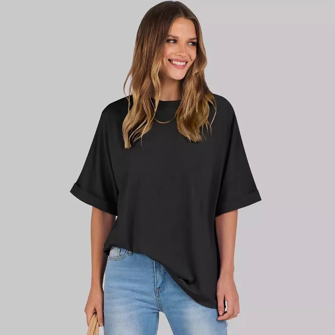 Summer 2026 Women's Loose Short Sleeve T-Shirt Pure Color Simple Style Cross-Border Commute City Walk Linen Blend Breathable
Summer 2026 Women's Loose Short Sleeve T-Shirt Pure Color Simple Style Cross-Border Commute City Walk Linen Blend Breathable