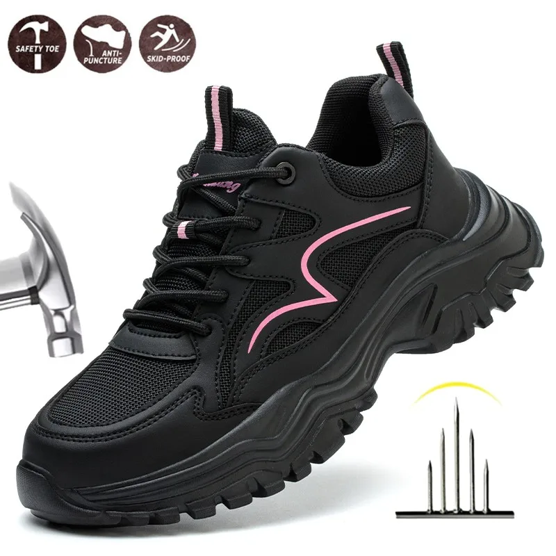 Steel Toe Non Slip Indestructible Safety Shoes for Women CE Anti-smash Anti-puncture Lightweight Breathable Female Work Shoes
Steel Toe Non Slip Indestructible Safety Shoes for Women CE Anti-smash Anti-puncture Lightweight Breathable Female Work Shoes