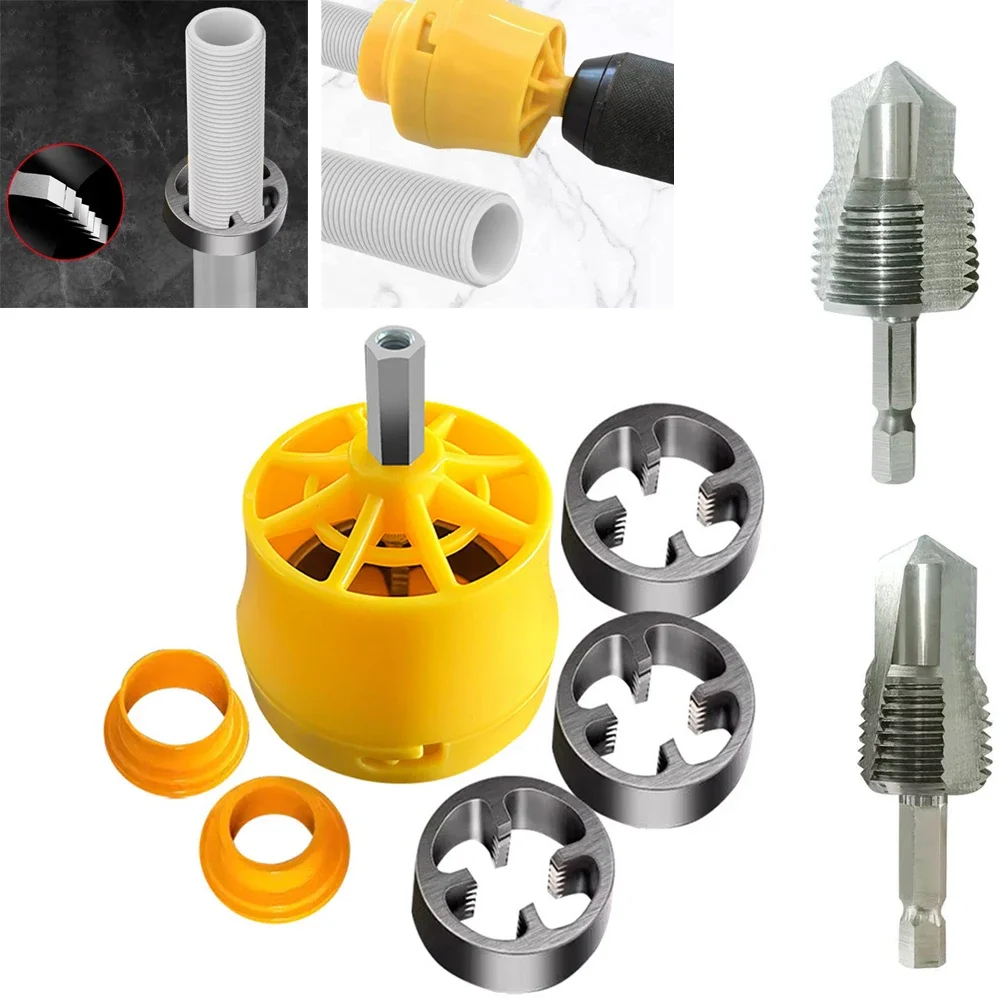 6pcs/set PPR Electric Drill Bit With PVC Pipe Threader 1/2 Inch 3/4 Inch 1 Inch Dies Pipe Threader Power Tool Accessories
6pcs/set PPR Electric Drill Bit With PVC Pipe Threader 1/2 Inch 3/4 Inch 1 Inch Dies Pipe Threader Power Tool Accessories