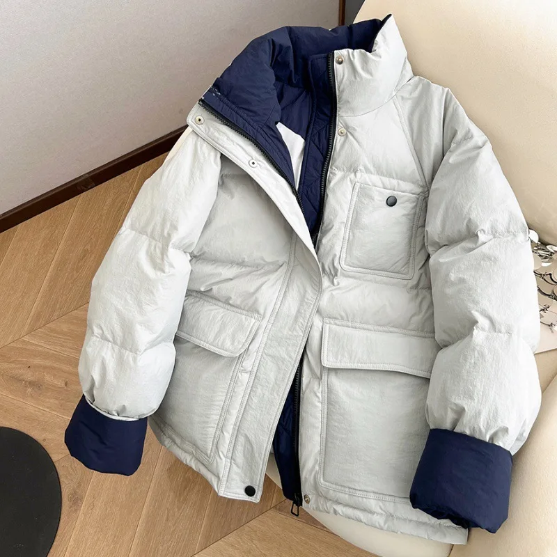 Winter Puffer Jacket Warm Women Cotton-padded Coat Thick Patchwork Long-sleeved Top Pocket Zip Windproof Outerwear Snow Jacket
Winter Puffer Jacket Warm Women Cotton-padded Coat Thick Patchwork Long-sleeved Top Pocket Zip Windproof Outerwear Snow Jacket