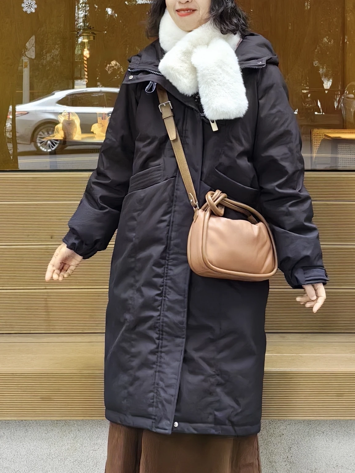 Women's Thiened down Jaet White Du Feather Large Fur Collar Waist-Cinching Long Over-Knee Outerwear College Sle
Women's Thiened down Jaet White Du Feather Large Fur Collar Waist-Cinching Long Over-Knee Outerwear College Sle