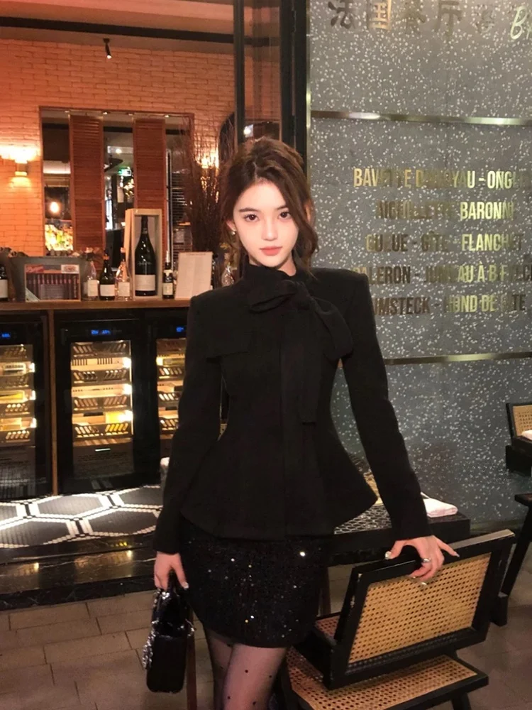 Strive Knot Sequin Skirt Set plus Size Autumn Winter Fashion Outerwear Shiny Short Skirt Korean Style Women's Ensemble
Strive Knot Sequin Skirt Set plus Size Autumn Winter Fashion Outerwear Shiny Short Skirt Korean Style Women's Ensemble