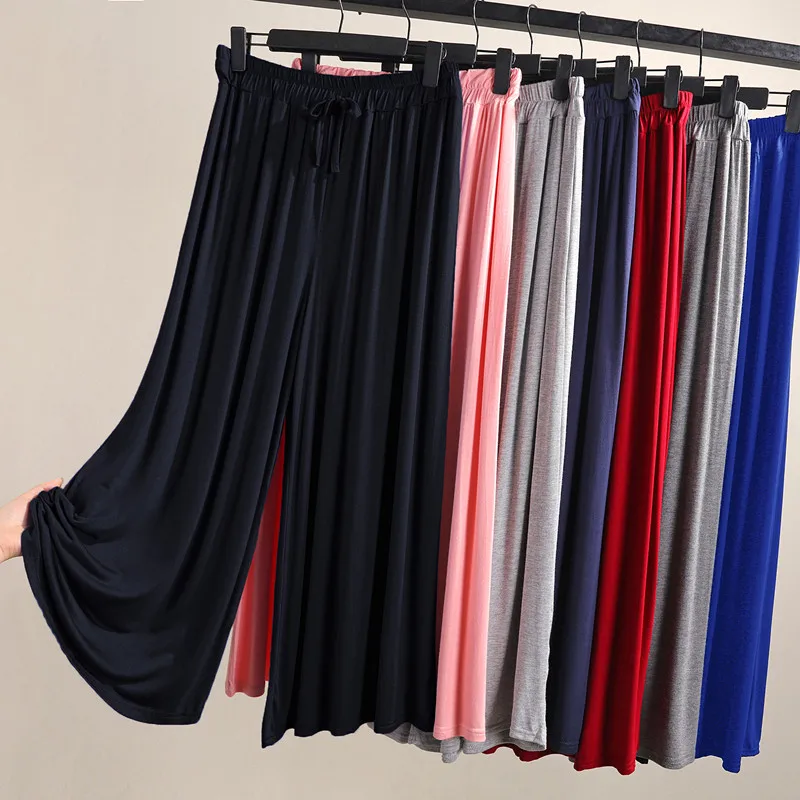 Slim Modal Wide Leg Pants Women Summer Korean Loose Casual Thin High Waist Versatile Nine Points Pants Cotton Commute Style
Slim Modal Wide Leg Pants Women Summer Korean Loose Casual Thin High Waist Versatile Nine Points Pants Cotton Commute Style