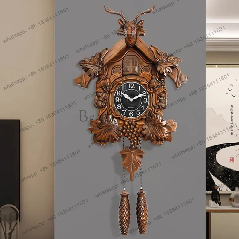 Wall Clock Aesthetic Cuckoo Clocks Retro Wall Watch Decorative Watches Luxury Living Room Ornaments Elegant Home Decoration
Wall Clock Aesthetic Cuckoo Clocks Retro Wall Watch Decorative Watches Luxury Living Room Ornaments Elegant Home Decoration