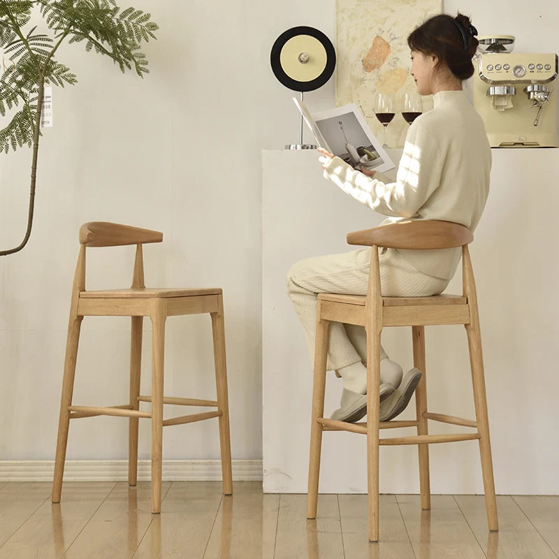Nordic solid wood bar chair milk tea shop front desk chair island bar chair modern simple backrest bar stool household high stoo
Nordic solid wood bar chair milk tea shop front desk chair island bar chair modern simple backrest bar stool household high stoo