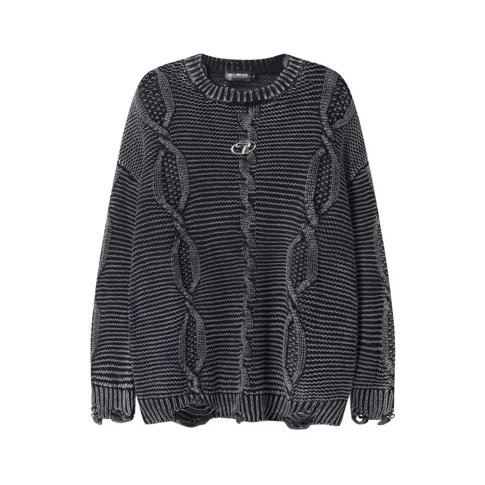 Ripped Grunge Christmas Sweater Men Oversize Punk Knit Gothic Tops Winter Clothes Women 2024 Y2k Streetwear Designer Pullovers
Ripped Grunge Christmas Sweater Men Oversize Punk Knit Gothic Tops Winter Clothes Women 2024 Y2k Streetwear Designer Pullovers
