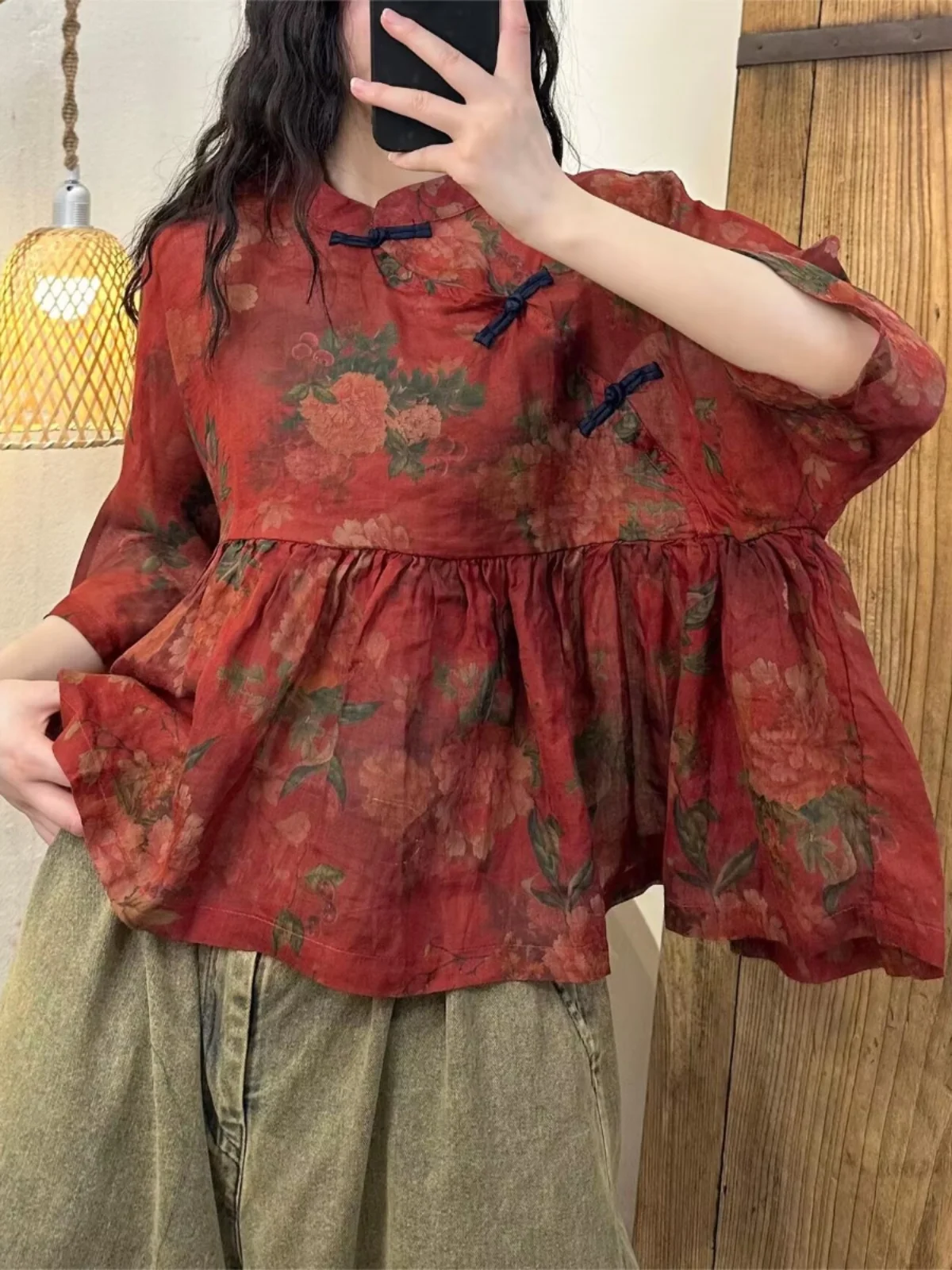 Ретро летняя льняная рубашка в клетку для женщин, повседневная, универсальная, омолаживающая, с пуговицами, свободного кроя, для офиса
Ретро летняя льняная рубашка в клетку для женщин, повседневная, универсальная, омолаживающая, с пуговицами, свободного кроя, для офиса