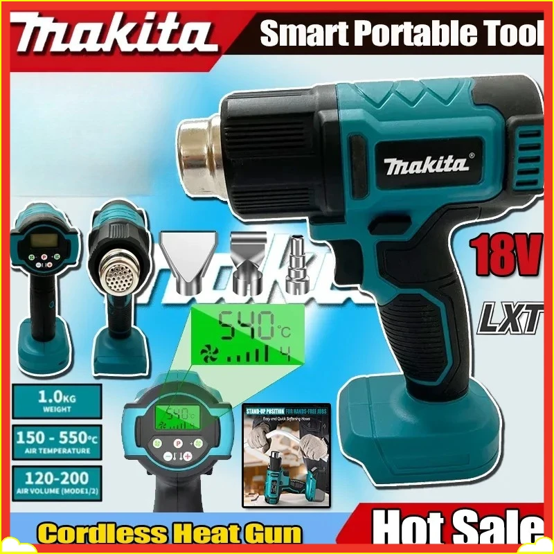 Makita 550°C Temperature Control Heat Gun Cordless Handheld Hot Air Gun With LED Display Soldering Thermal Blower For 18VTool
Makita 550°C Temperature Control Heat Gun Cordless Handheld Hot Air Gun With LED Display Soldering Thermal Blower For 18VTool
