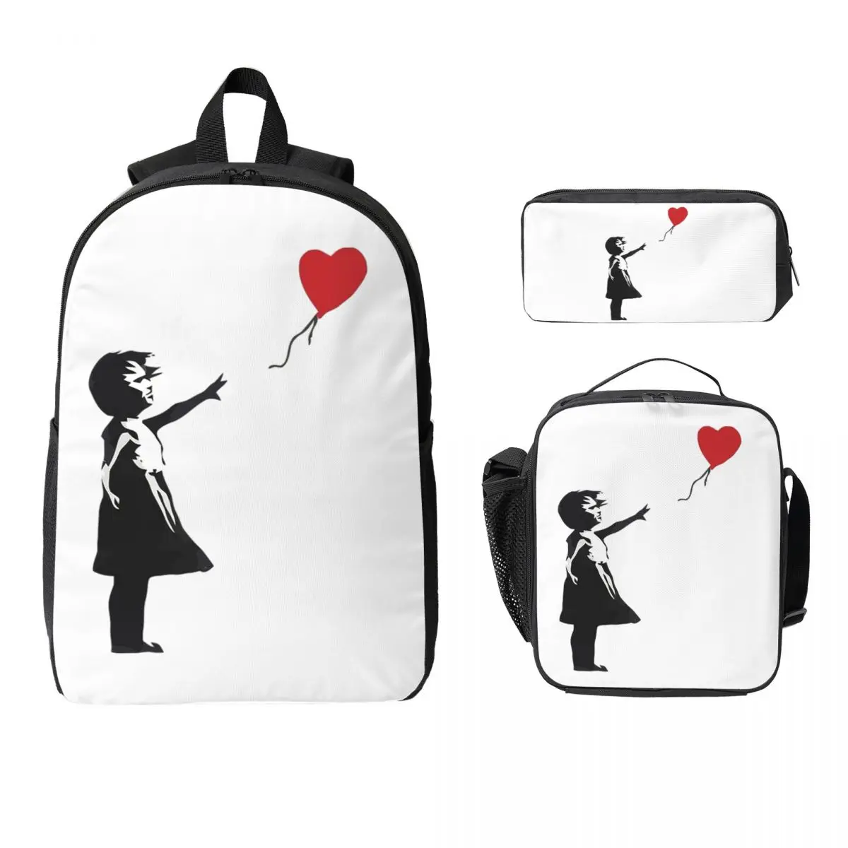 Banksy - Girl With Balloon Backpack Boys Girls BookBag School Bag Laptop Shoulder Bags 3ps Insulated Lunch Bag Pencil Case
Banksy - Girl With Balloon Backpack Boys Girls BookBag School Bag Laptop Shoulder Bags 3ps Insulated Lunch Bag Pencil Case