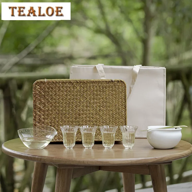 Green Tea Brewing Bowl Set Portable Travel Tea Set Kit Handmade 1 Bowl 4 Cups With Bamboo-woven Basket Tea Maker Stock Teaware
Green Tea Brewing Bowl Set Portable Travel Tea Set Kit Handmade 1 Bowl 4 Cups With Bamboo-woven Basket Tea Maker Stock Teaware