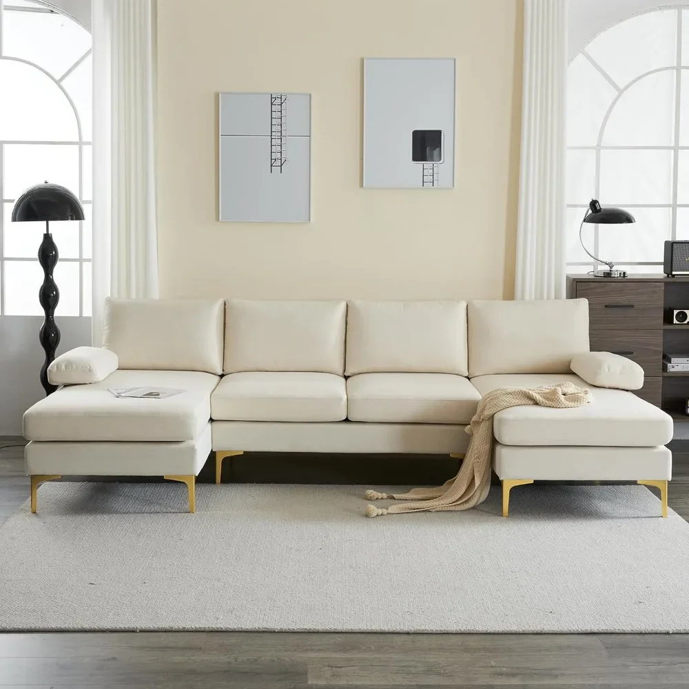 U-Shape Sofa Couch 4-Seat Couch With Chaise Fabric Upholstered Nordic Lazy Couch Office Sofa Furniture Living Room Sofa Set
U-Shape Sofa Couch 4-Seat Couch With Chaise Fabric Upholstered Nordic Lazy Couch Office Sofa Furniture Living Room Sofa Set