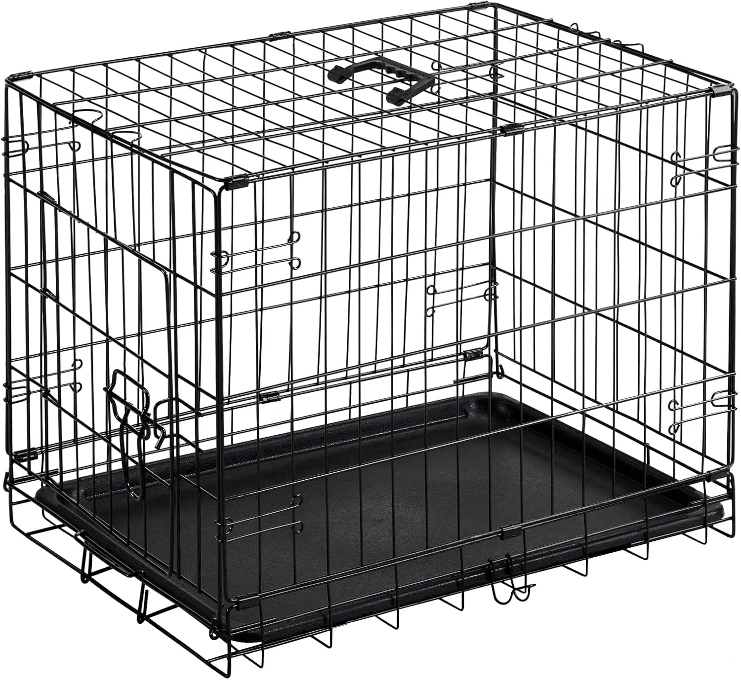 Dog Crate, 24 Inch Small Single Door Dog Cage with Plastic Leak-Proof Pan Tray, Folding Metal Wire Pet Kennel for Indoor, Outdoor, Travel, Black
Dog Crate, 24 Inch Small Single Door Dog Cage with Plastic Leak-Proof Pan Tray, Folding Metal Wire Pet Kennel for Indoor, Outdoor, Travel, Black