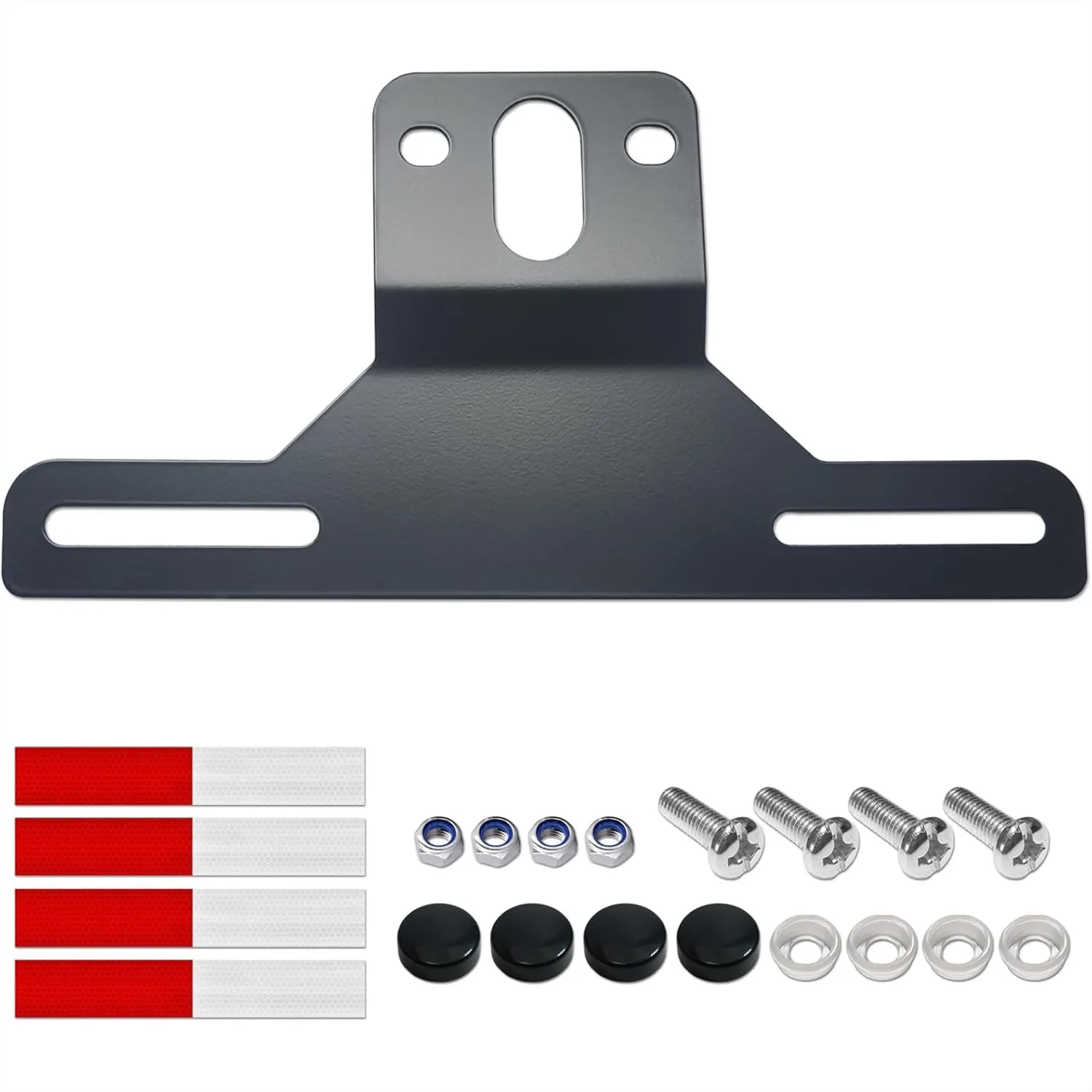 Universal Trailer License Plate Bracket - Black Stainless Steel Holder for Trucks, RVs, Boats with Light Mounting Kit
Universal Trailer License Plate Bracket - Black Stainless Steel Holder for Trucks, RVs, Boats with Light Mounting Kit