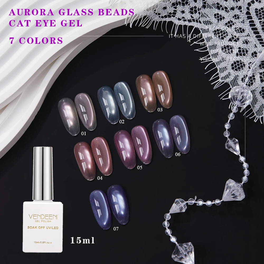 Vendeeni 7 цветов/набор фиолетовый Aurora Crystal Cat Eye гель-лак для ногтей УФ-светодиодный туман фиолетовый магнитный лак для ногтей с цветной картой 
Vendeeni 7 цветов/набор фиолетовый Aurora Crystal Cat Eye гель-лак для ногтей УФ-светодиодный туман фиолетовый магнитный лак для ногтей с цветной картой