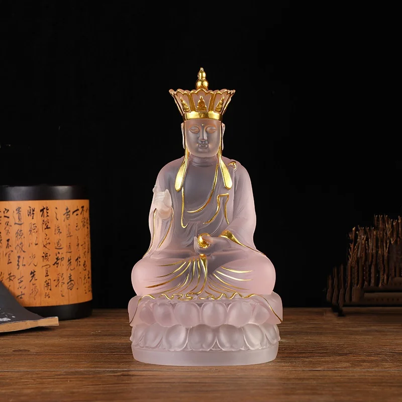 Resin Ksitigarbha Bodhisattva Statue with Gold Foil, Water-Luster Craftwork for Home Decor
Resin Ksitigarbha Bodhisattva Statue with Gold Foil, Water-Luster Craftwork for Home Decor
