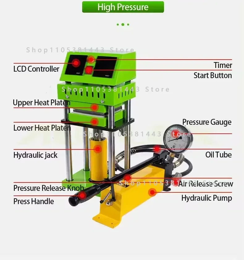 15ton flower hydraulic Oil Presser heat press machines 12*12cm dual sided heating plate
15ton flower hydraulic Oil Presser heat press machines 12*12cm dual sided heating plate