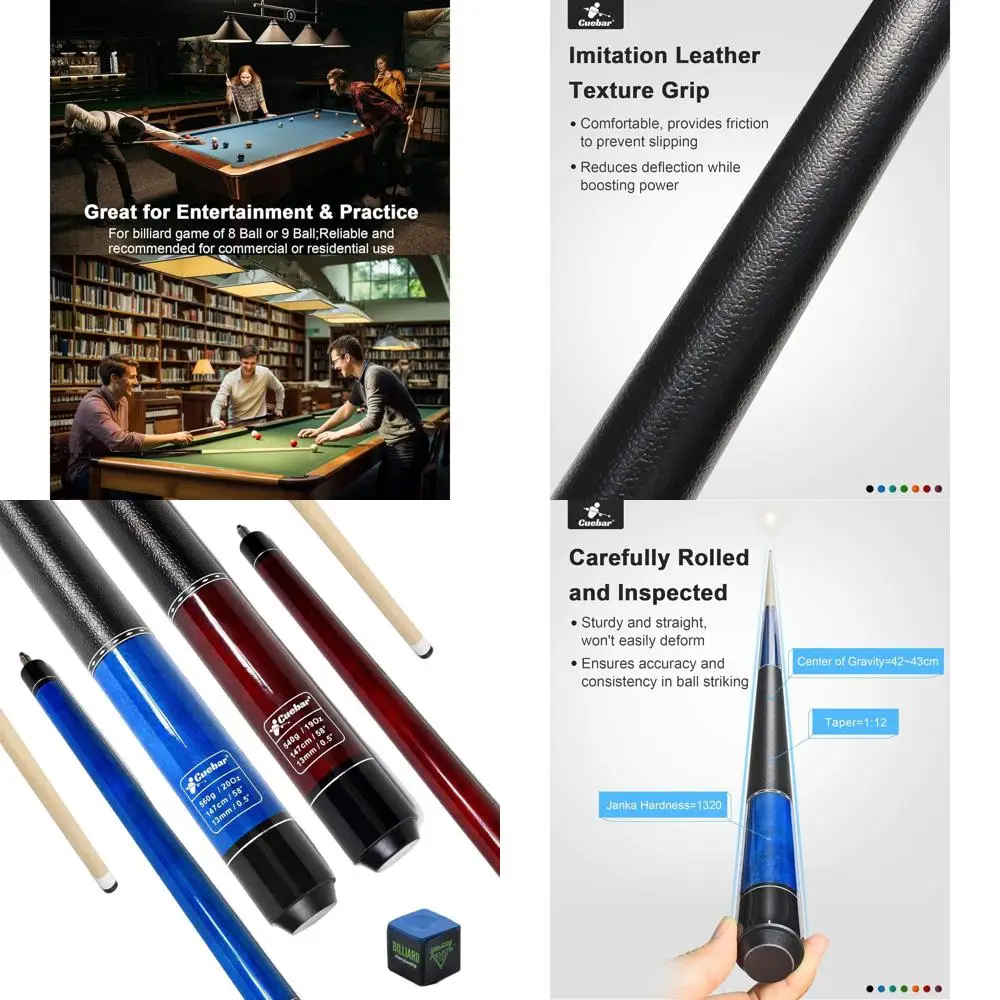 Набор из двух частей 58 бильярдных кий с наконечниками 13 мм и кожаными ручками для взрослых домашних или барных игр
Набор из двух частей 58 бильярдных кий с наконечниками 13 мм и кожаными ручками для взрослых домашних или барных игр