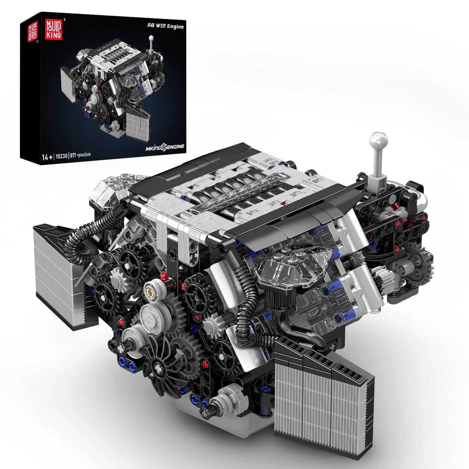 Mould King 10230 Working W12 Engine Model Kit, 871 PCS STEM Educational Building Set for Teens & Adults, Gift Idea
Mould King 10230 Working W12 Engine Model Kit, 871 PCS STEM Educational Building Set for Teens & Adults, Gift Idea