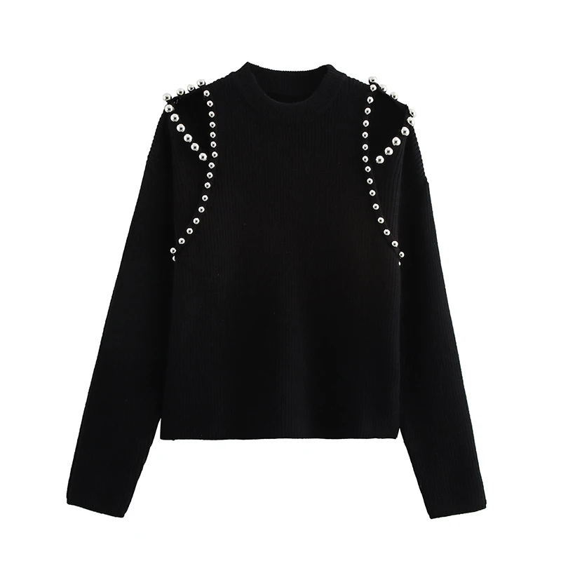 YENKYE New Women Ball Trim Black Knit Sweater Long Sleeve Round Neck Autumn Winter Crop Pullovers Casual Knitwear Tops
YENKYE New Women Ball Trim Black Knit Sweater Long Sleeve Round Neck Autumn Winter Crop Pullovers Casual Knitwear Tops