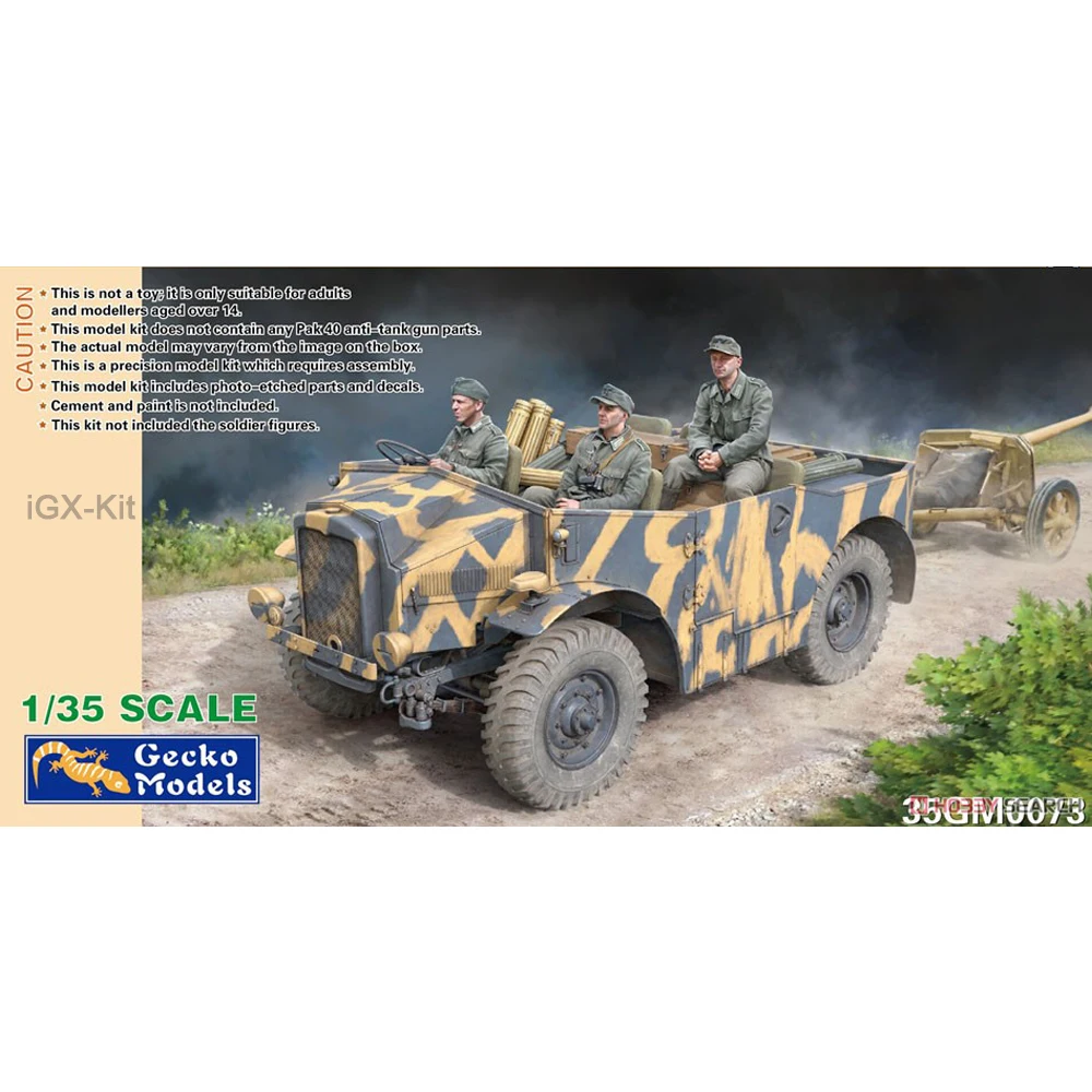Gecko 35GM0073 1/35German 4x4 7.5cm Pak 40 Anti-Tank Gun Tractor Vehicle Car Plastic Building Hobby Craft Toy Assembly Model Kit
Gecko 35GM0073 1/35German 4x4 7.5cm Pak 40 Anti-Tank Gun Tractor Vehicle Car Plastic Building Hobby Craft Toy Assembly Model Kit