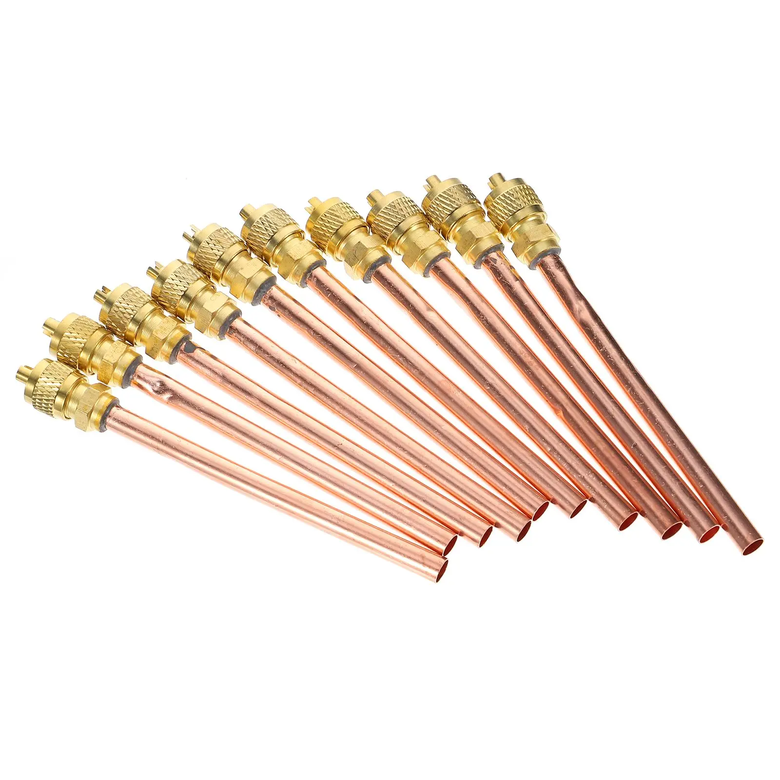 10 Pcs Brass Needle Valve Tube Access Air Conditioning Refrigeration Monodirectional Filling Wear Resistant Core
10 Pcs Brass Needle Valve Tube Access Air Conditioning Refrigeration Monodirectional Filling Wear Resistant Core