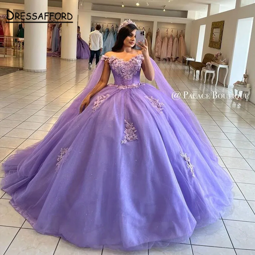 Lilac Quinceanera Dress 2023 Off Shoulder Flowers With Wraps Puffy Party Princess Sweet 16 Gown Vestidos De 15 Años
Lilac Quinceanera Dress 2023 Off Shoulder Flowers With Wraps Puffy Party Princess Sweet 16 Gown Vestidos De 15 Años