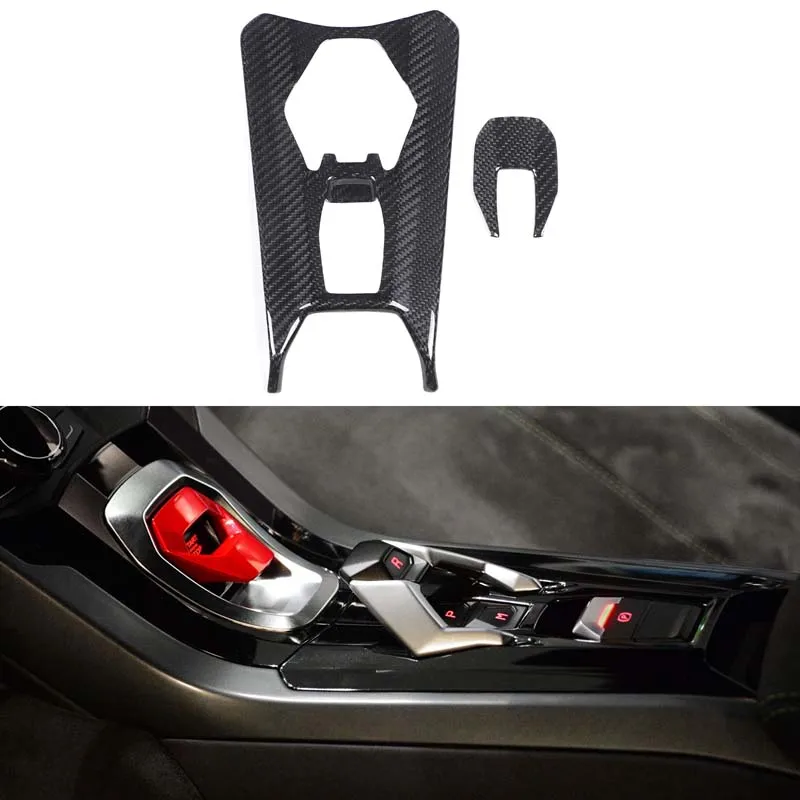 2Pcs Real carbon fiber For Lamborghini Hurricane 2014-2021 580 610 car center control gearbox decorative sticker car accessories
2Pcs Real carbon fiber For Lamborghini Hurricane 2014-2021 580 610 car center control gearbox decorative sticker car accessories