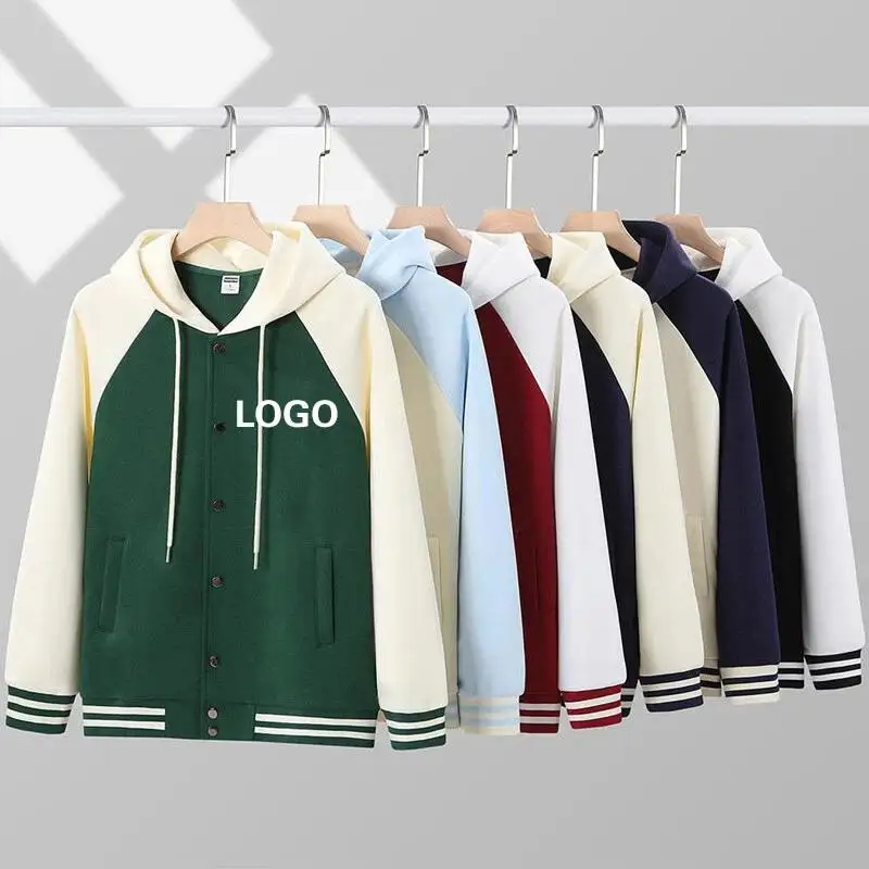 320g Hooded Baseball Jersey Hoodie Men's Personalized Custom LOGO Teenage College Loose Contrasting Shoulder Jacket
320g Hooded Baseball Jersey Hoodie Men's Personalized Custom LOGO Teenage College Loose Contrasting Shoulder Jacket