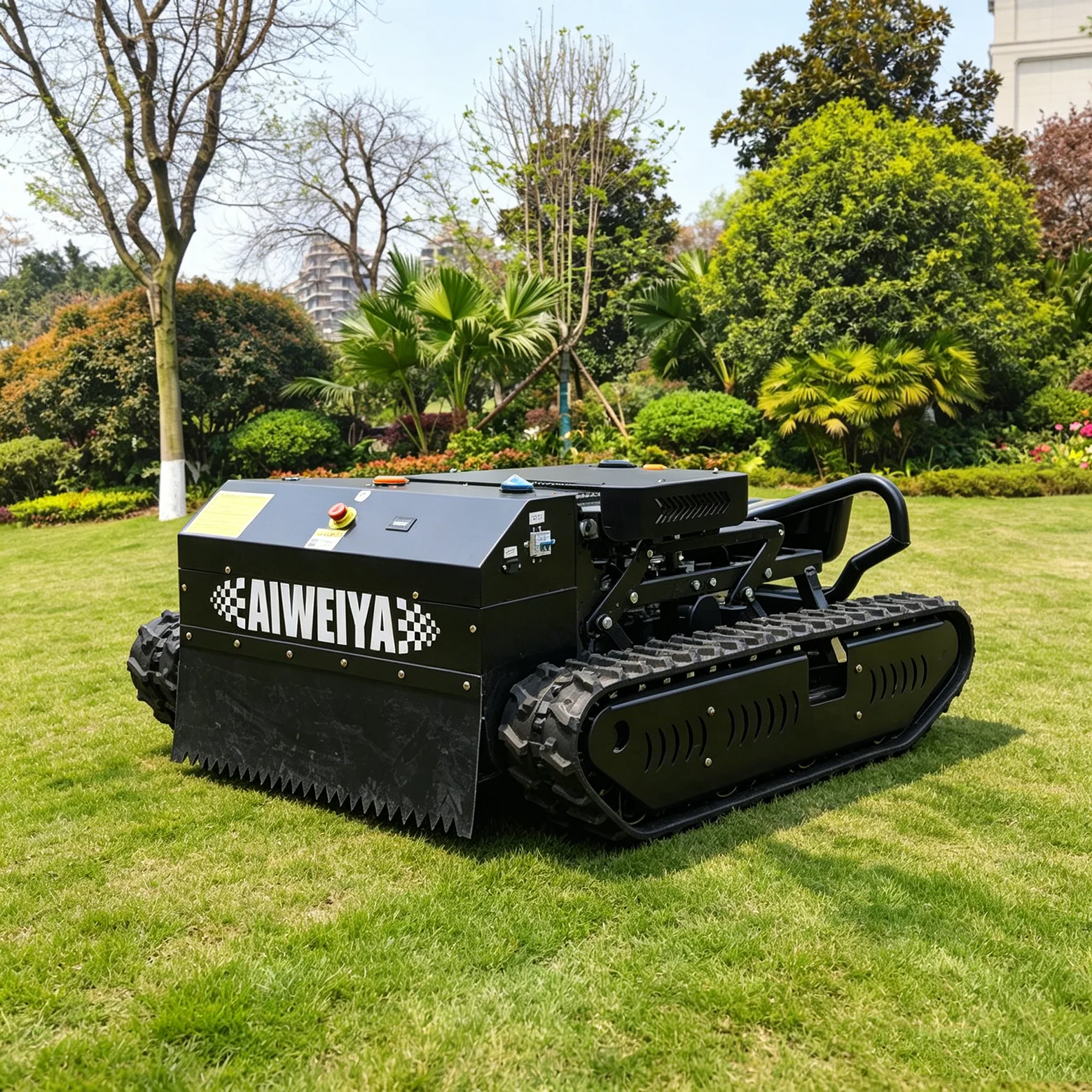 Customized Tracked Lawn Mower Remote Mower Integrated Unit RC Self-propelled Robotic Mower Zero Turn Reduces All Terrain Turning
Customized Tracked Lawn Mower Remote Mower Integrated Unit RC Self-propelled Robotic Mower Zero Turn Reduces All Terrain Turning