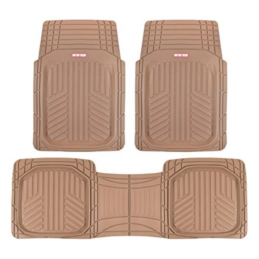 Beige Heavy Duty Front and Rear Rubber Floor Mats Universal Liners for Car SUV Van and Truck, All Weather Protection with Anti-
Beige Heavy Duty Front and Rear Rubber Floor Mats Universal Liners for Car SUV Van and Truck, All Weather Protection with Anti-