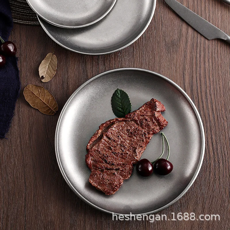 4Pcs Stainless Steel Round Food Tray Korean Vintage Industrial Style Serving Plate for Snacks Cookies Nuts Chocolates 
4Pcs Stainless Steel Round Food Tray Korean Vintage Industrial Style Serving Plate for Snacks Cookies Nuts Chocolates