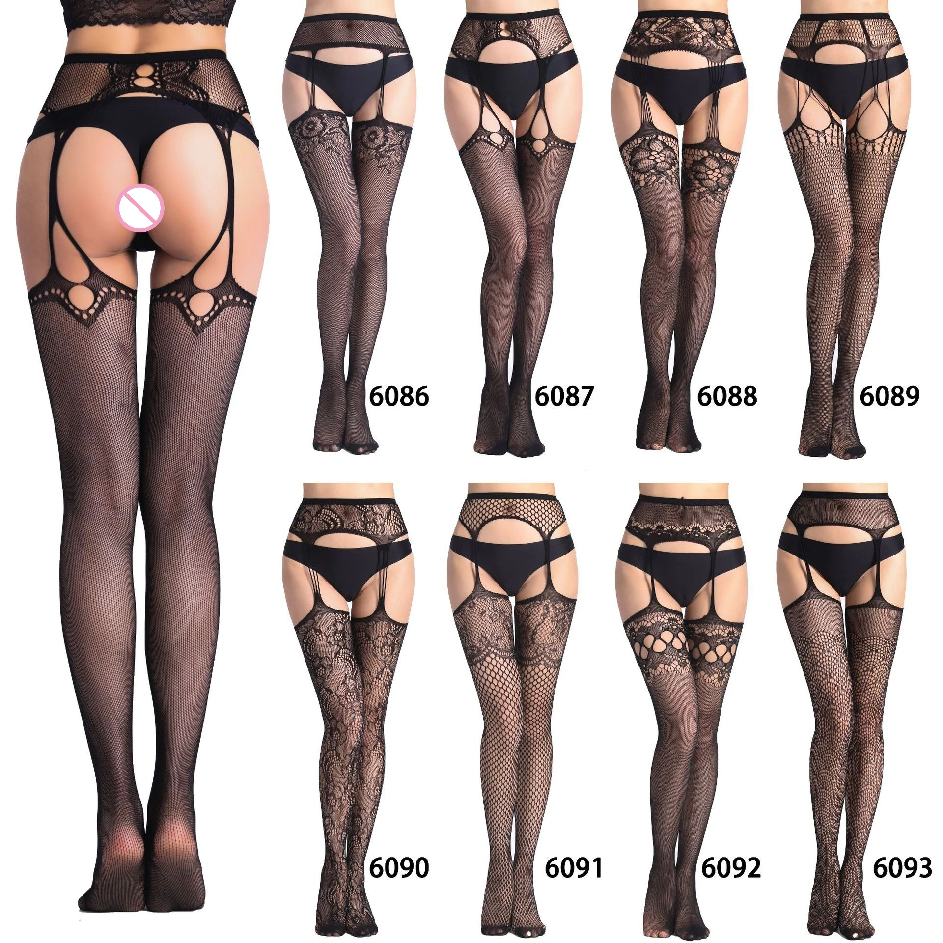 Women Sexy Lingerie Elastic Stockings Openwork Garter Transparent Black Fishnet Stocking Jacquard Tights Open Crotch Pantyhose
Women Sexy Lingerie Elastic Stockings Openwork Garter Transparent Black Fishnet Stocking Jacquard Tights Open Crotch Pantyhose