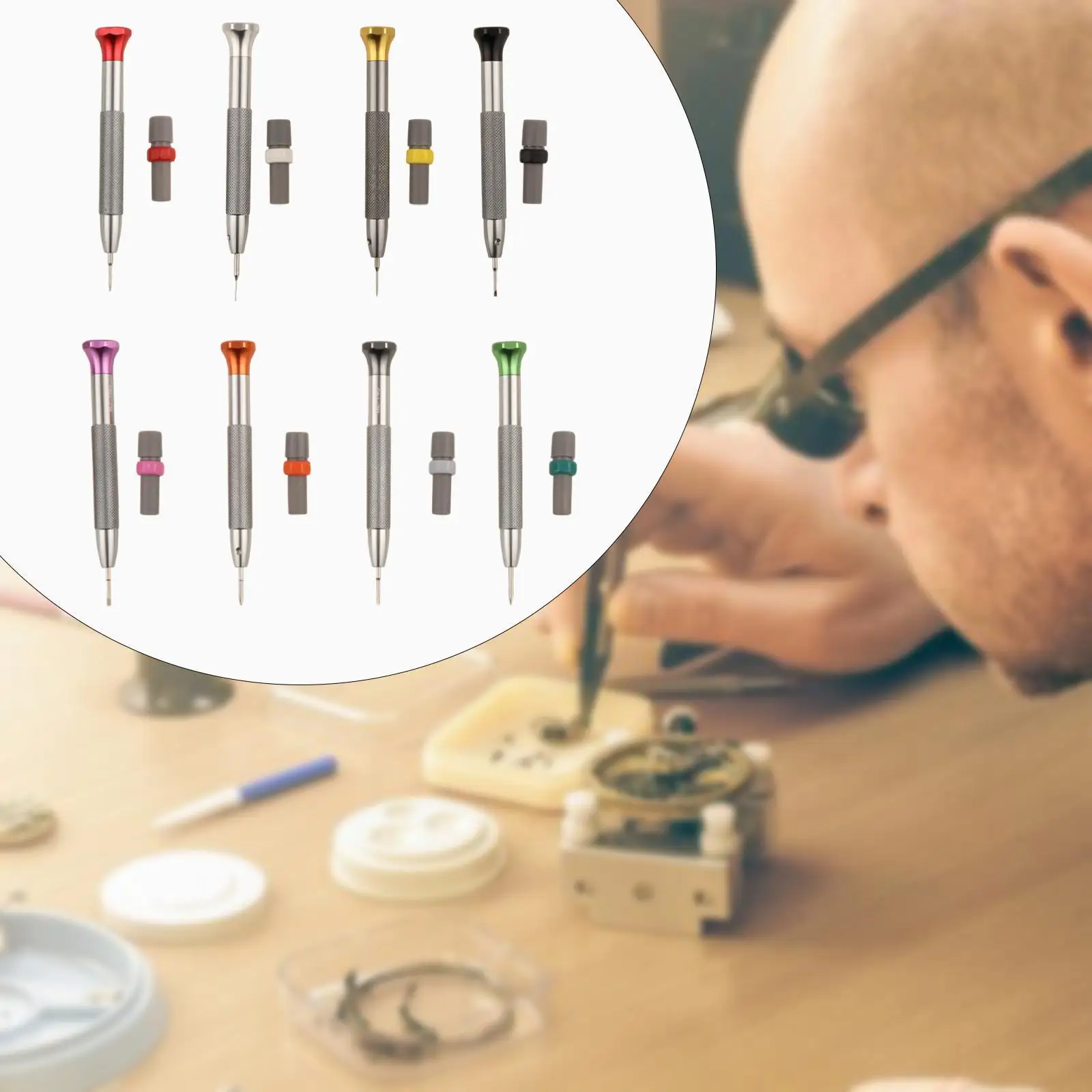 Набор отверток для часов с отвертками для часовщиков разных размеров
Набор отверток для часов с отвертками для часовщиков разных размеров