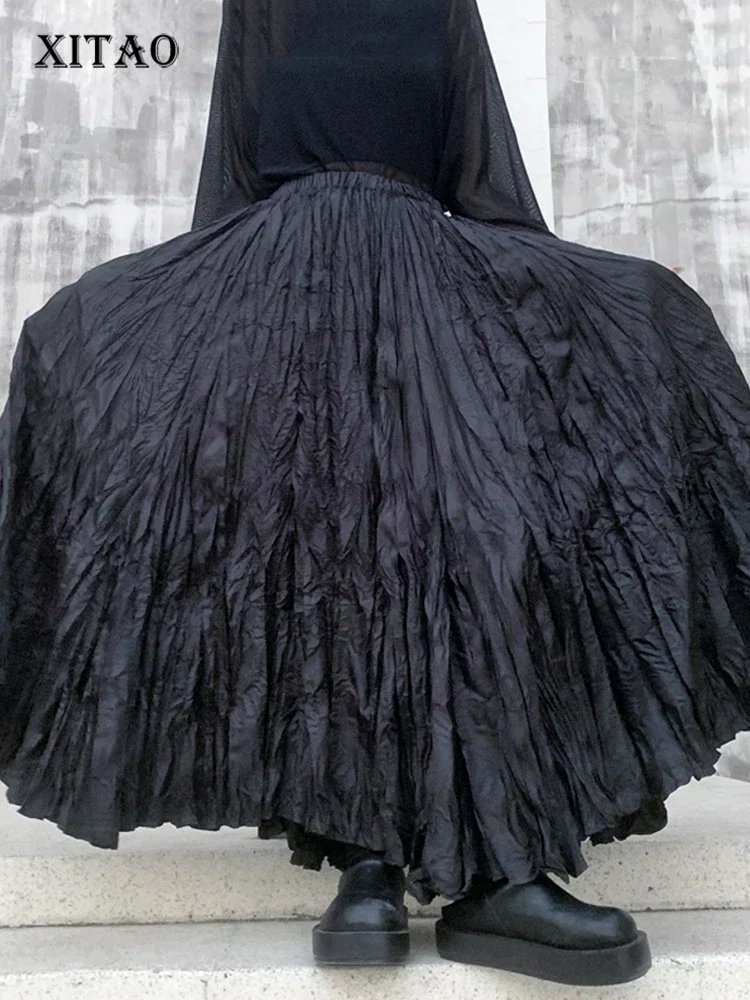 XITAO плиссированная юбка трапециевидной формы с эластичной резинкой на талии, простая однотонная универсальная повседневная женская юбка Advanced Sense для похудения, новинка DMJ3527
XITAO плиссированная юбка трапециевидной формы с эластичной резинкой на талии, простая однотонная универсальная повседневная женская юбка Advanced Sense для похудения, новинка DMJ3527