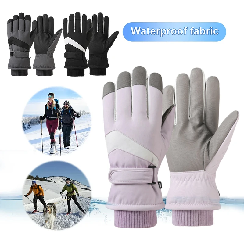 Winter Unisex Snowboard Ski Gloves PU Leather Non-slip Touch Screen Waterproof Motorcycle Cycling Fleece Warm Snow Gloves
Winter Unisex Snowboard Ski Gloves PU Leather Non-slip Touch Screen Waterproof Motorcycle Cycling Fleece Warm Snow Gloves