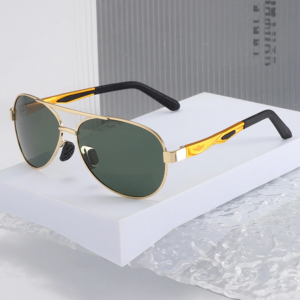 Gold Al-mg Alloy Pilot Men Driver Sun Glasses Polarized Mirror Sunglasses Custom Made Myopia Minus Prescription Lens -1 to -6
Gold Al-mg Alloy Pilot Men Driver Sun Glasses Polarized Mirror Sunglasses Custom Made Myopia Minus Prescription Lens -1 to -6