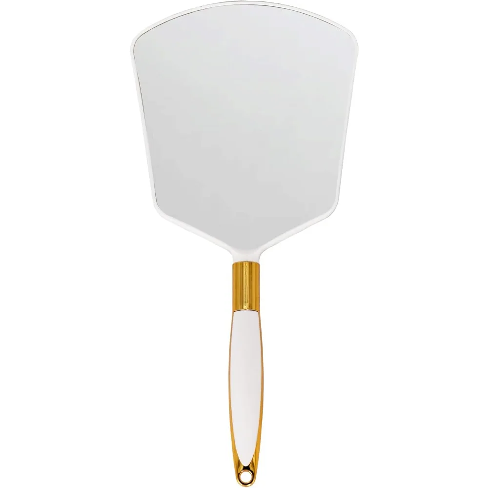 Handheld mirror with handle, used by hairdressers and hair salons (white)
Handheld mirror with handle, used by hairdressers and hair salons (white)