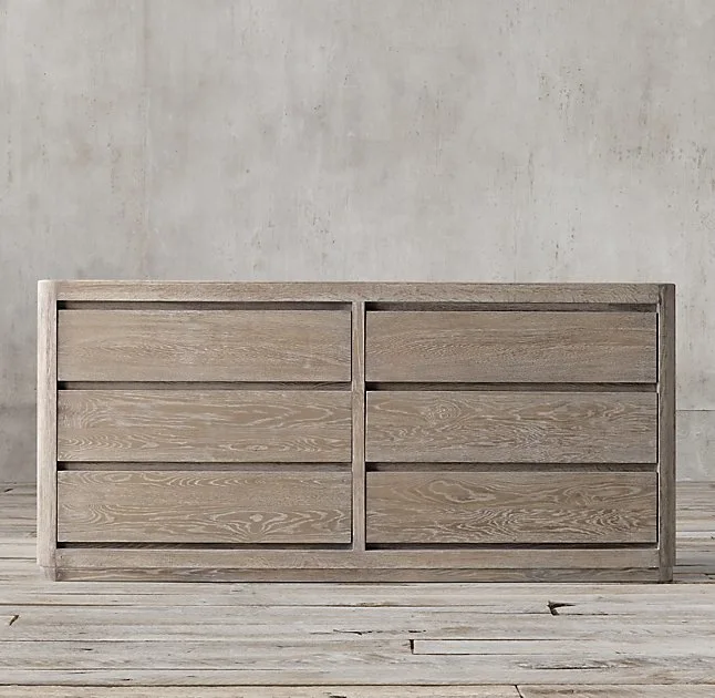 Solid wood 6 chest of drawers, French country retro furniture oak wardrobe
Solid wood 6 chest of drawers, French country retro furniture oak wardrobe