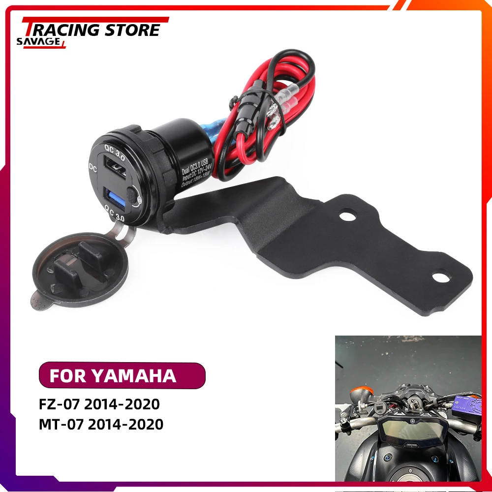 3.0 Quick Charger Dual USB Aux 12V Outlet Power Connector Socket For Yamaha FZ-07 MT-07 FZ07 MT07 FZ MT 07 Plug Adapter Cable
3.0 Quick Charger Dual USB Aux 12V Outlet Power Connector Socket For Yamaha FZ-07 MT-07 FZ07 MT07 FZ MT 07 Plug Adapter Cable